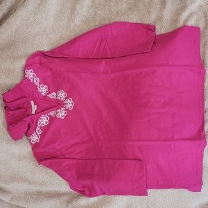 NWOT Light weight slight v neck tunic hoodie. Size M (14/16).